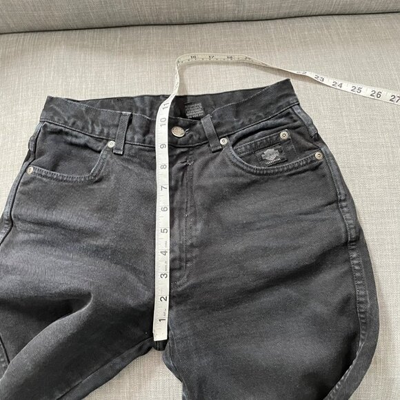 Harley Davidson Black Bootcut High Rise Jeans Women's Size 4 Long Biker Casual - Picture 10 of 10